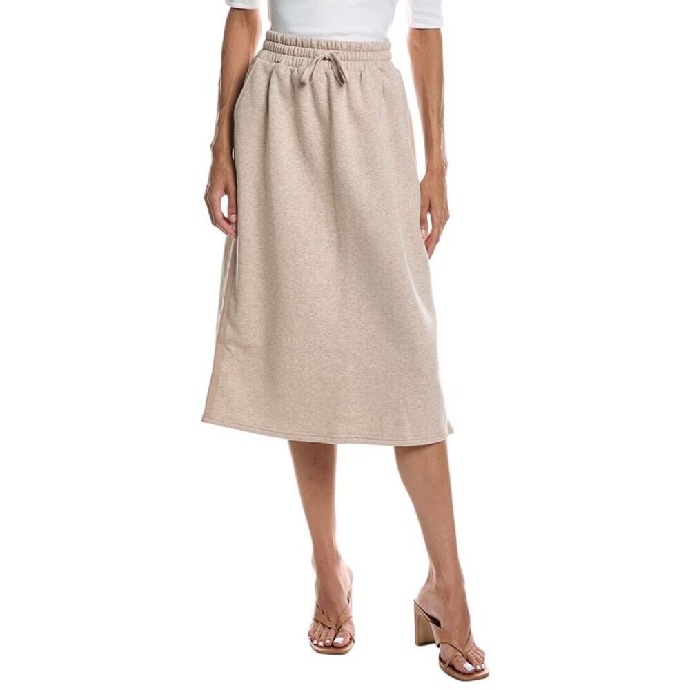 Bernardo Womens  Knit Fleece Skirt, Brown